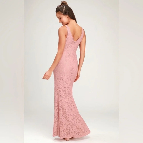 Lulus Floral Lace Glam Galore Blush Pink Lace Sleeveless Maxi Dress Size XS - Picture 2 of 9